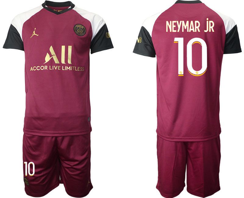 Men 2020-2021 club Paris St German away #10 red Soccer Jerseys